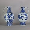 W371 Pair of Japanese blue and white jugs, c.1680