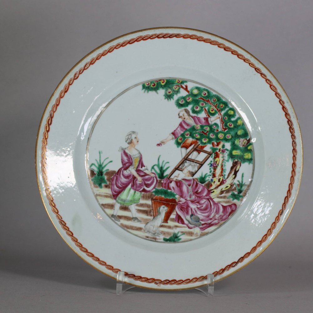 W373 Famille rose plate, Qianlong (1736-95)