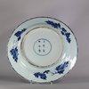W381 Pair of Chinese blue and white scalloped dishes