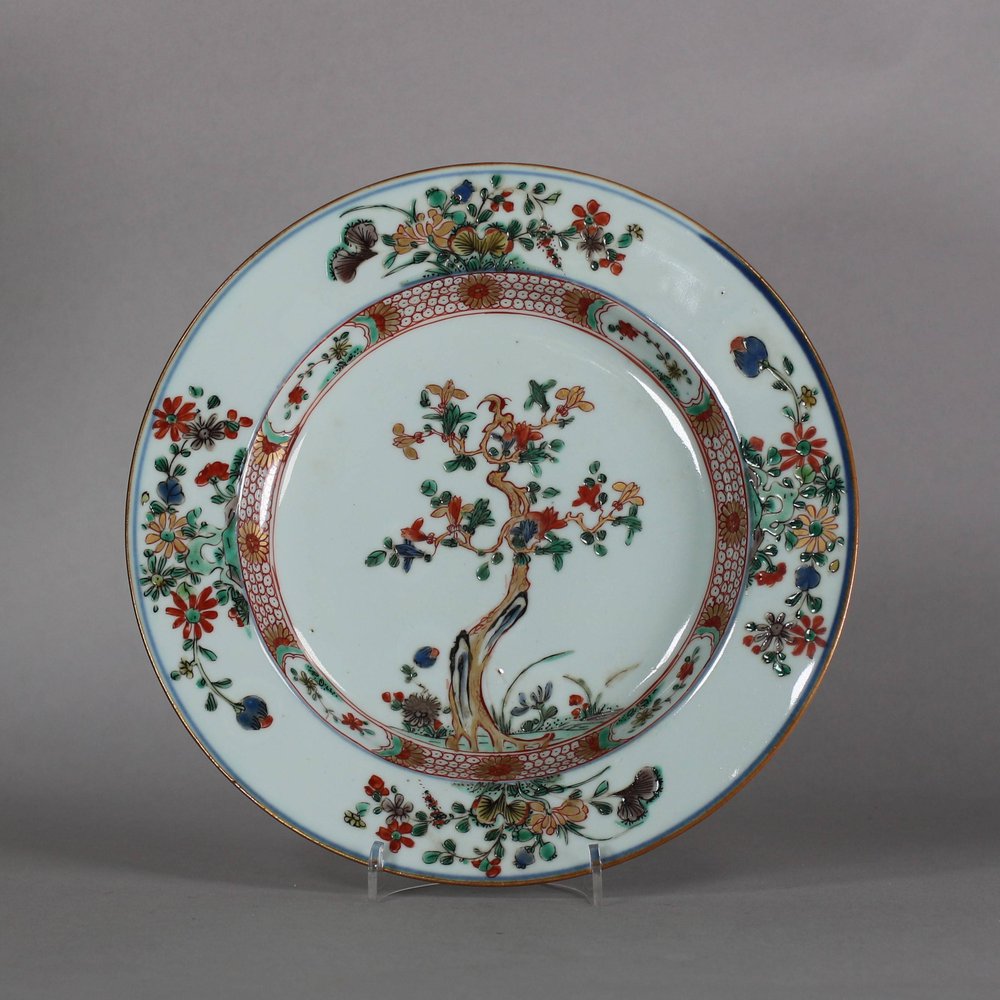 W383 Chinese famille verte plate, Kangxi (1662-1722)