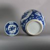 W384 Blue and white prunus jar and cover, Kangxi