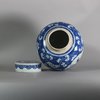 W384 Blue and white prunus jar and cover, Kangxi