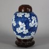 W398 Chinese blue and white ginger jar, Kangxi (1662-1722)