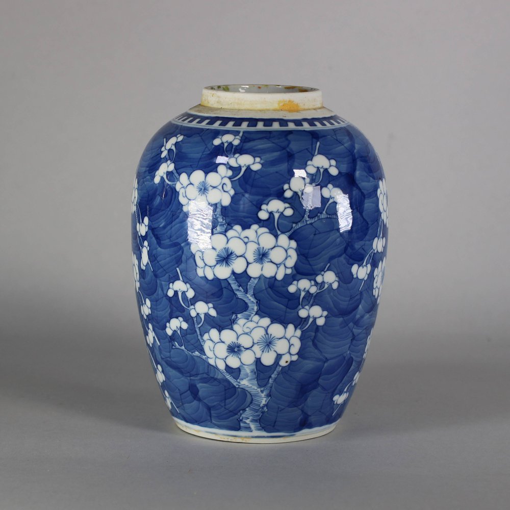 W401 Chinese blue and white ginger jar, 18th/19th century