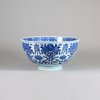 W41 A Chinese blue and white 'peach' bowl