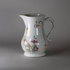 W410 A Worcester cider jug, circa 1753-4, of 'Scratch Cross' type and of plain pear shape,