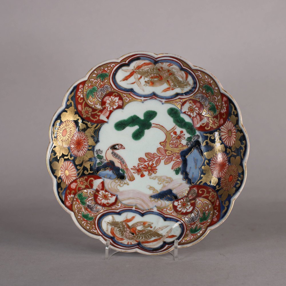 W414 Japanese imari lobed dishes, c.1720