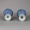 W418 Pair of Chinese blue and white stem cups, Kangxi (1662-1722)