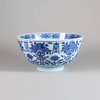 W41 A Chinese blue and white 'peach' bowl