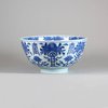 W41 A Chinese blue and white 'peach' bowl