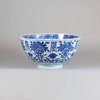 W41 A Chinese blue and white 'peach' bowl