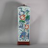 W423 Chinese famille verte square-section vase, Kangxi (1662-1722)