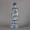 W424 Chinese blue and white figure of Zhongli Quan, late 16th/early 17th century