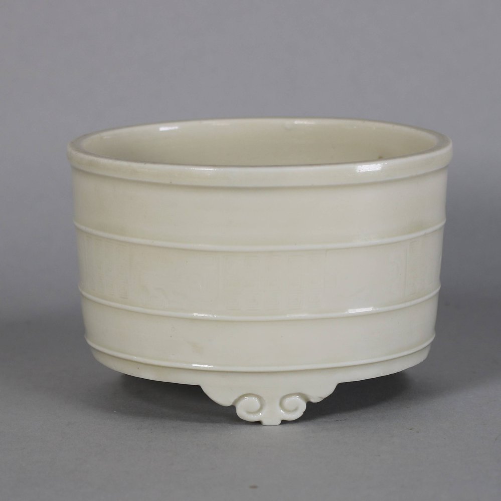 W426 Chinese blanc de chine censer, c.1640,