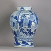 W427 Chinese blue and white baluster vase, Kangxi (1662-1722)