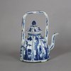 W429 Chinese blue and white moulded teapot and cover, Kangxi (1662-1722)