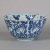 W433 Chinese blue and white kraak lobed bowl, Wanli (1573 – 1619)