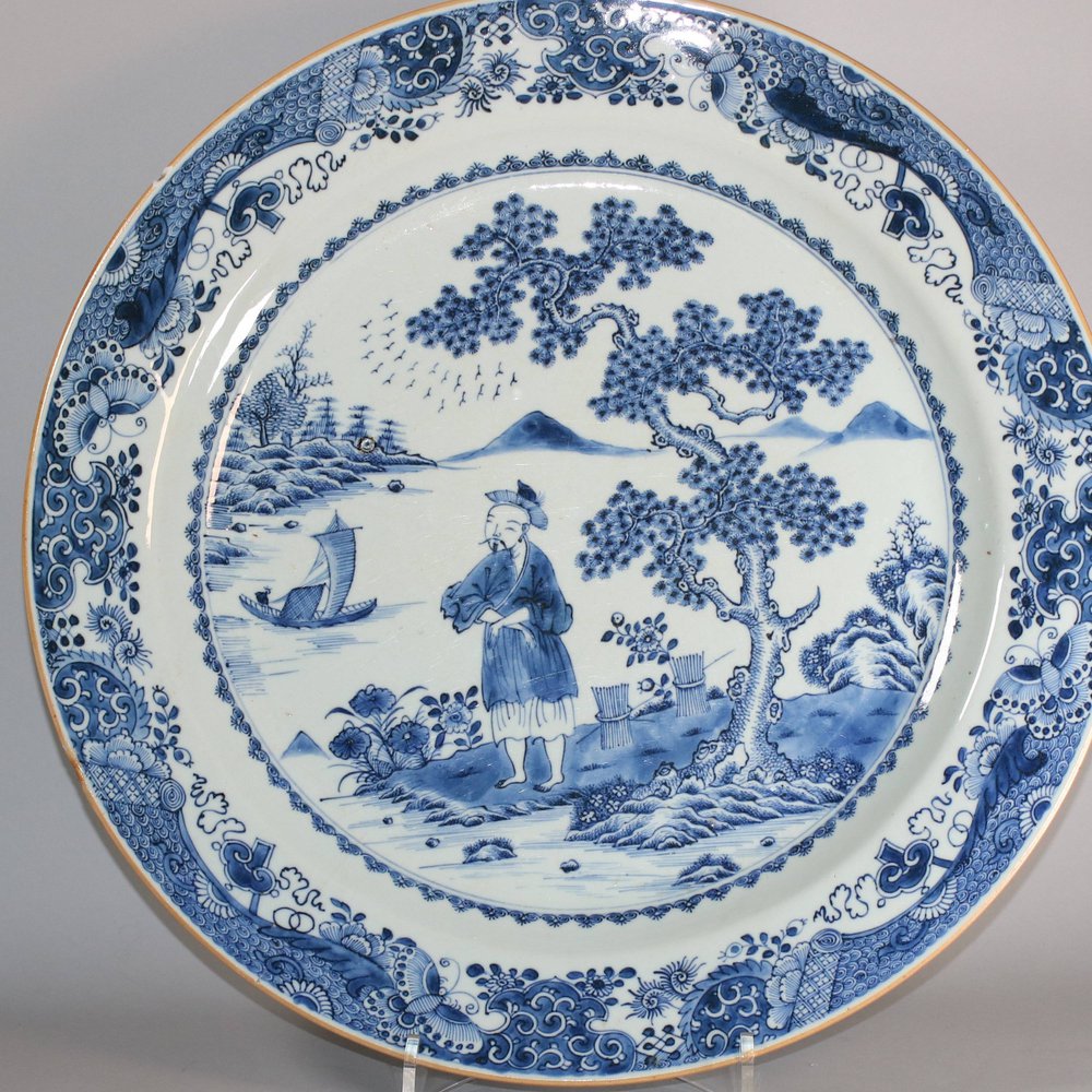 W44 Blue and white charger, Qianlong (1736-95)