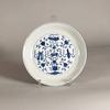 W452 Pair of Chinese blue and white plates, Kangxi (1662-1722)