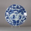 W457 Chinese blue and white plate, Kangxi (1662-1722)