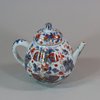 W46 Imari ribbed teapot and cover, early 18th century