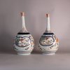 W475 Pair of Japanese Imari bottle vases, Edo Period, early 18th century