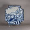 W487 Pair of Dutch delft blue and white plaques, c.1750