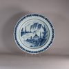 W494 Delft blue and white plate, c.1760