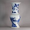 W513 Chinese blue and white yen-yen vase, Kangxi (1662-1722)