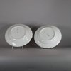 W524 Pair of Meissen Porcelain 'Bienenmuster' soup plates, circa 1740