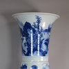 W527 Chinese blue and white 'gu' vase, Kangxi (1662-1722)