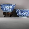 W526 A pair of large Chinese blue and white punch bowls, Kangxi (1662-1722)