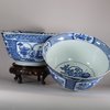 W526 A pair of large Chinese blue and white punch bowls, Kangxi (1662-1722)