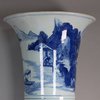 W527 Chinese blue and white 'gu' vase, Kangxi (1662-1722)