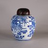 W534 Chinese ovoid blue and white jar Kangxi(1662-1722) decorated