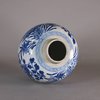 W534 Chinese ovoid blue and white jar Kangxi(1662-1722) decorated