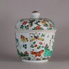 W537 Chinese famille verte jar and cover