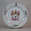 W54 Armorial famille rose plate, Qianlong (1736-95)