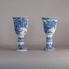 W545 Pair of Chinese blue and white goblets, Kangxi (1662-1722)