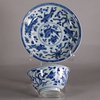 W553 Chinese blue and white cup and saucer, Kangxi (1662-1722)