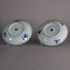 W555 Pair of Chinese blue and white saucers, Kangxi (1662-1722)