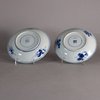 W557 Pair of Chinese blue and white saucers, Kangxi (1662-1722)