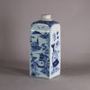 W564 Chinese square bottle vase & cover, 18th century