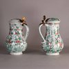 W573 Pair of Chinese famille verte baluster jugs, Kangxi (1662-1722)