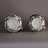 W573 Pair of Chinese famille verte baluster jugs, Kangxi (1662-1722)