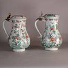 W573 Pair of Chinese famille verte baluster jugs, Kangxi (1662-1722)