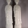 W602 Pair of Chinese blanc de chine ‘nodding head’ figures of ladies, Kangxi (1662-1722)