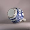 W611 Japanese Arita blue and white gallipot, c.1670