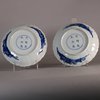 W626 Pair of Chinese blue and white saucers, Kangxi (1622-1722)