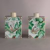 W663 Pair of Chinese famille verte tea caddies, Kangxi (1662-1722)